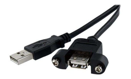 StarTech.com Panel Mount USB Cable A to A