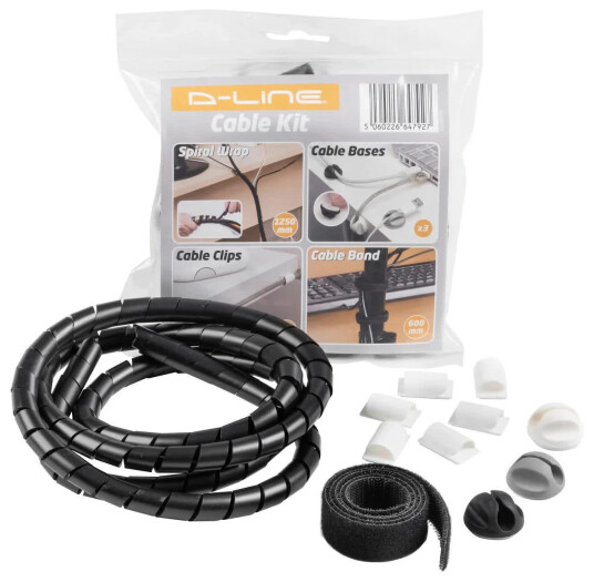D Line Kabelorganiseringssett Desk Cable Tidy Sort D Line Kabelorganiseringssett Desk Cable Tidy Sort