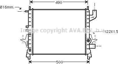 PRASCO RTA2262 Radiator motorkjøling