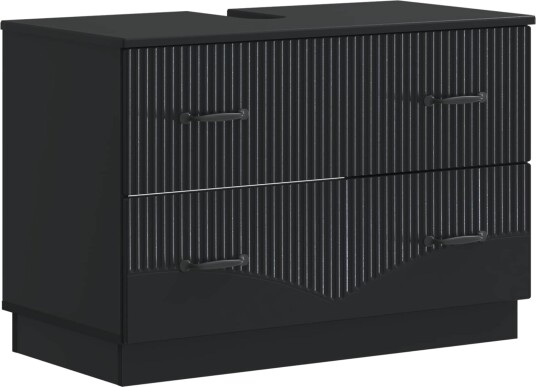 vidaXL Baderomsvaskeskap HOORN Svart 82 x 41 x 56 cm Konstruert tre