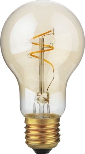 Spl E27 2,9W dimbar LED pære Slim Flex Filament A60 2200K Gold 250lm Dimbar : Dimbar Kulør : Ekstra varm Spl E27 2,9W dimbar LED pære Slim Flex Filament A60 2200K Gold 250lm Dimbar : Dimbar Kulør : Ekstra varm
