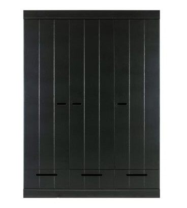 Woood Connect Garderobeskap 195x140x53 - Svart 1001074 1605499-03-0 Woood Connect Garderobeskap 195x140x53 - Svart 1001074 1605499-03-0