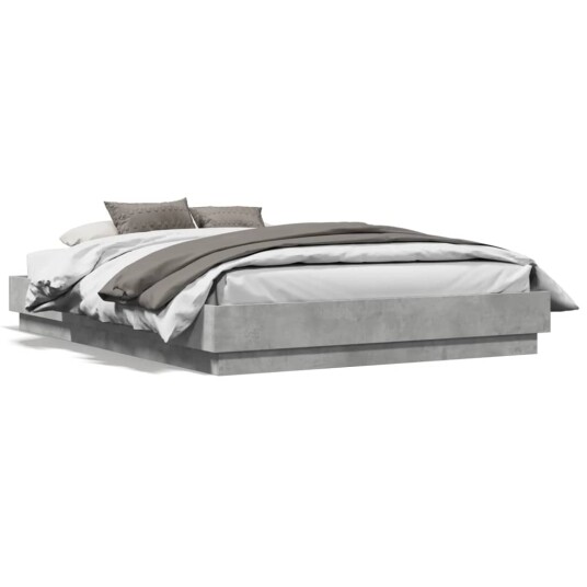  Sengeramme betonggrå 135x190 cm konstruert tre 8721012276154