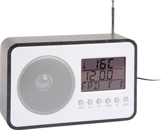 Karlsson Alarmklokke Fm Radio Svart