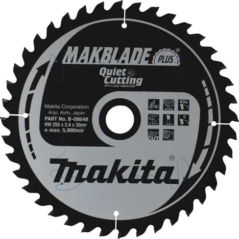 Makita MAKBLADE Sagblad for treverk - 305x30mm, 40 tenner Makita MAKBLADE Sagblad for treverk - 305x30mm, 40 tenner