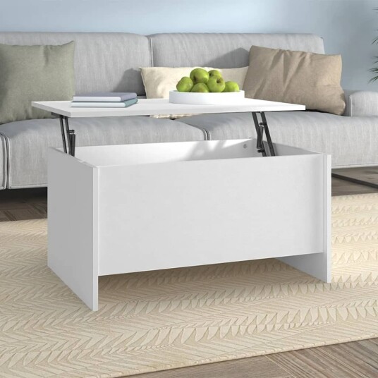 vidaXL Salongbord hvit 80x55,5x41,5 cm konstruert tre