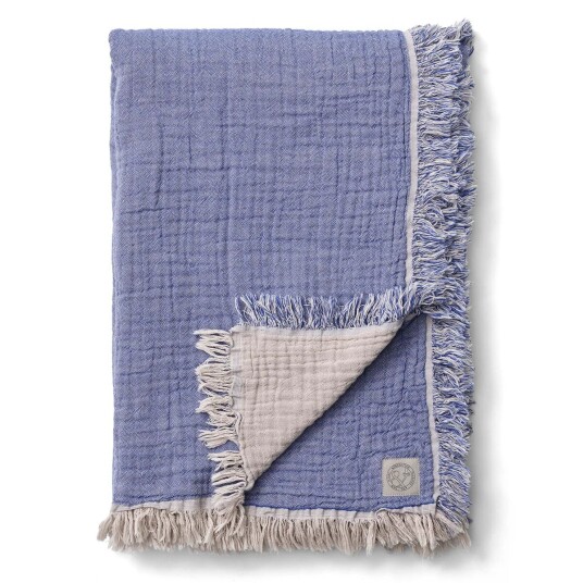&Tradition Collect bomullspledd SC33 260x260 cm Cloud & Blue (beige-blå)