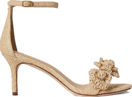 Lauren Ralph Lauren Textured Raffia Allie M Flwr Sn Hes Beige 38