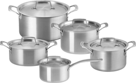 Le Creuset Essential 3 ply Stainless Steel grytesett 5 deler