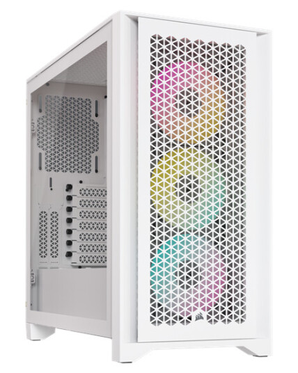 Corsair iCUE 4000D RGB Airflow TG - White - Kabinett - Miditower - Hvit