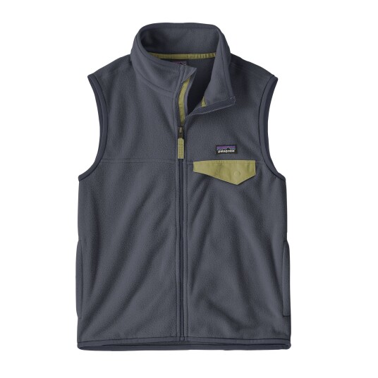 Patagonia Kids Micro D Snap T Fleece Vest Smolder Blue M 10år