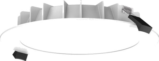 Base Downlight Ø190 18W 1700 1920Lm Cct 3000 3500 4000K Ral9016 Udskæringsmål = Ø160 170Mm.