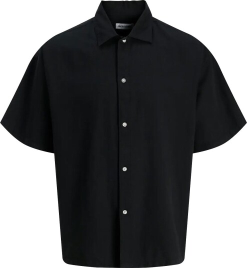 Jack & Jones Jjebreeze Linen Blend Oversize Shirt Jnr BLACK 128