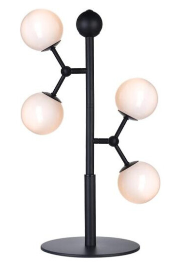 Halo Design Atom Bordlampe Sort/ Opal Halo Design Atom Bordlampe Sort/ Opal
