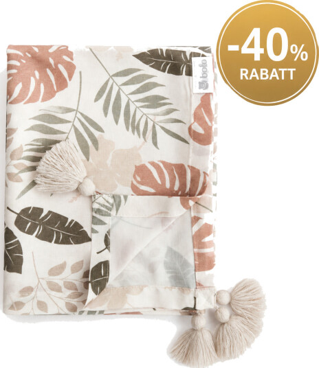Bolo Babyteppe Med Dekorative Dusker Jungle Boogie / Swaddle Bolo Babyteppe Med Dekorative Dusker Jungle Boogie / Swaddle
