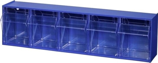 Allit 464430 Folde Magasinboks Varioplus Proflip 5 B X H X T 600 X 165 X 135 Mm Blå Transparent 1 Stk