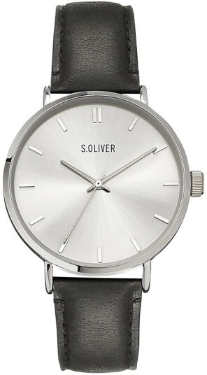 s.Oliver Herreklokke SO 4228 LQ S.Oliver Classic Sølvfarget/Lær
