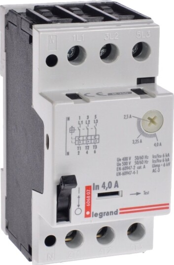 Legrand Motorbryter 3P 1,5 Kw 2,5 4A M 250 4 606807 Legrand Motorbryter 3P 1,5 Kw 2,5 4A M 250 4 606807