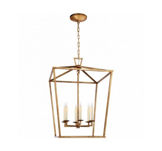 Darlana Large Lantern Gilded Iron