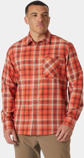 Helly Hansen Aker Langermet Flanellskjorte Herre Oransje S