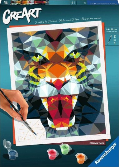 Ravensburger CreArt Mal etter tall 12+ år Polygon Tiger