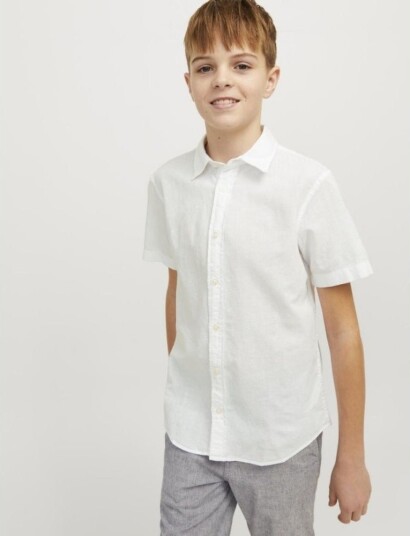 Jack & Jones Linskjorte Kortermet White
