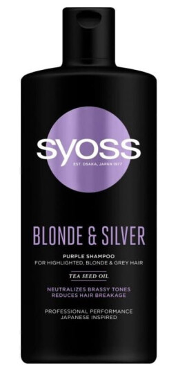 SYOSS_Blonde & Silver Shampoo hårsjampo nøytraliserende gule toner 440ml