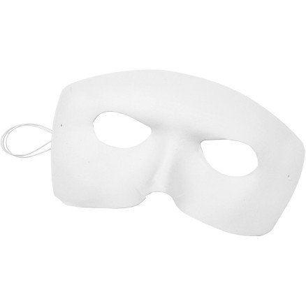 Diverse Maske H: 12 cm B: 17 cm hvit 12 stk 1 pk