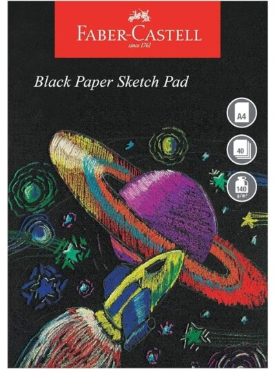 Faber-Castell skisseblokk A4 med 40 sorte ark Faber-Castell skisseblokk A4 med 40 sorte ark