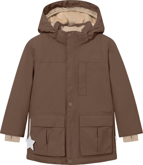 MINI A TURE Matkastorio Fleece Lined Winter Jacket. Grs   CHESTNUT BROWN   116