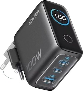 Anker 100W 3 porter vegglader Sort Anker 100W 3 porter vegglader Sort
