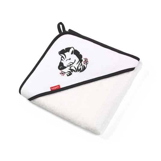 Babyono Hettehåndkle Bambus 85x85cm Hvit Sebra