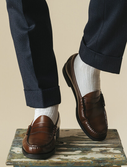 AN IVY Off White Ribbed Socks - White - 39-42 AN IVY Off White Ribbed Socks - White - 39-42