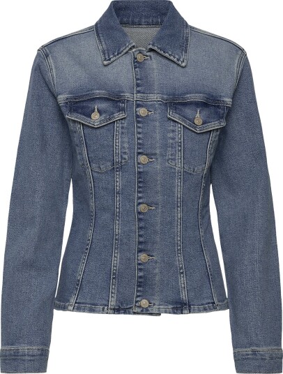 7 For All Mankind Slim Trucker Aquashade - AQUASHADE - XS
