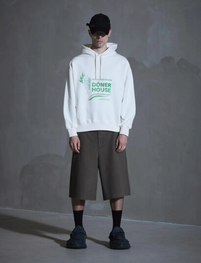 HAN Kjøbenhavn Döner House Oversized Hoodie Cream S