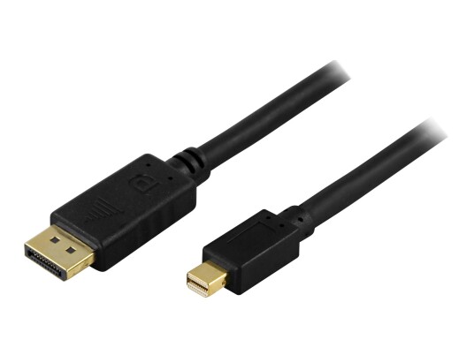 Deltaco 3m Mini DisplayPort til DisplayPort-kabel 4K, Svart