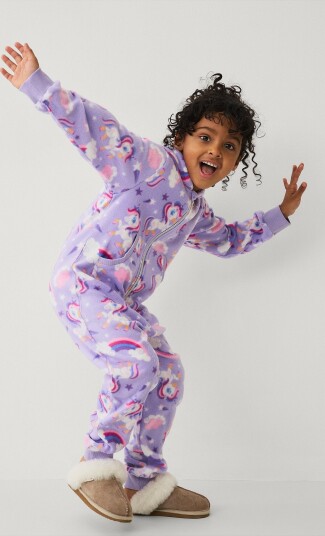 Ellos Collection One piece i fleece Lilla