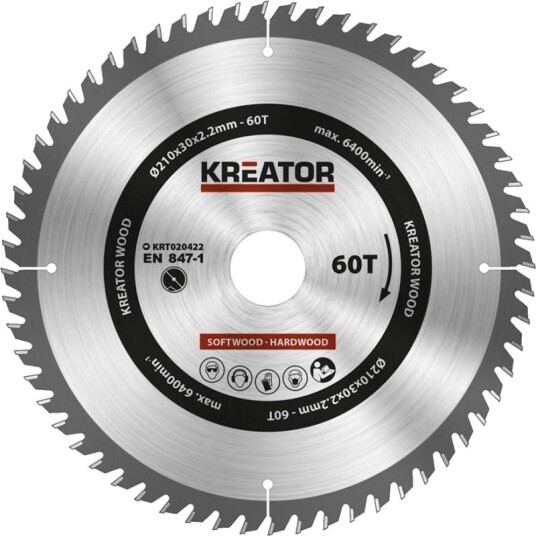 Kreator Sirkelsagblad 60 Tenner Ø210mm