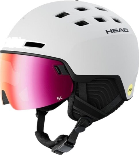 Head Radar 5K MIPS Skihjelm med Visir White 56-59cm