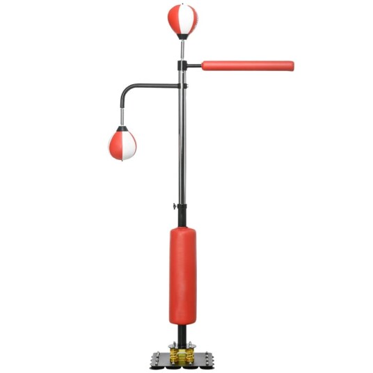 Stående Boks Frittstående Boksesekk 140-205 Cm Høydejusterbar Stående Boksetrener Med 2 Hastighetsballer Refleksstang Sugekoppbase For Voksne Stående Boks Frittstående Boksesekk 140-205 Cm Høydejusterbar Stående Boksetrener Med 2 Hastighetsballer Refleksstang Sugekoppbase For Voksne