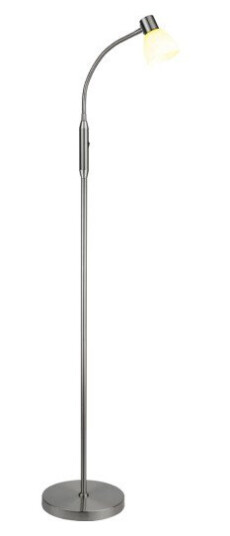 Halo Design - Hudson Gulv. LED 1L G9, Opal glass / B-Stål Halo Design - Hudson Gulv. LED 1L G9, Opal glass / B-Stål