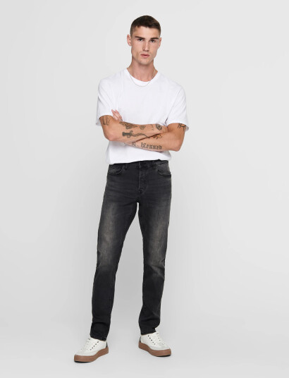 ONLY & SONS Onsloom Slim Wash Blk 0447 Dia Dnm Noos - Grey - 29 x 34