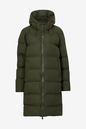 Rains   Vinterjakke Alta Long Puffer Jacket   Grønn