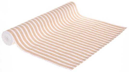 Bc Løper Stripet Beige Hvit 40x140