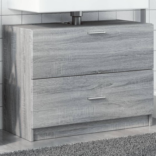 Servantskap grå sonoma 78x37x59 cm konstruert tre 8721102815423 Servantskap grå sonoma 78x37x59 cm konstruert tre 8721102815423