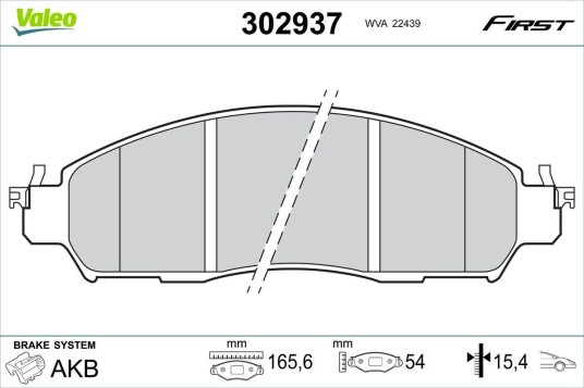 Bremseklosser VALEO 302937