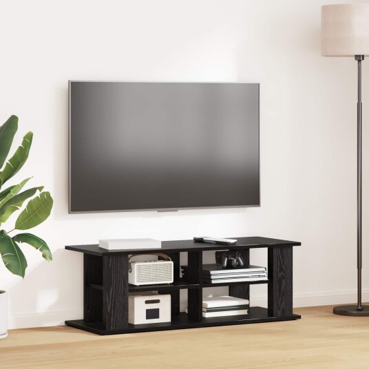  TV stativ Svart Eik 96 x 35 x 33,5 cm