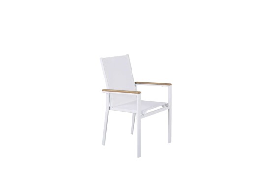Venture Design Texas lenestol Hvit Teak armlene Hvit
