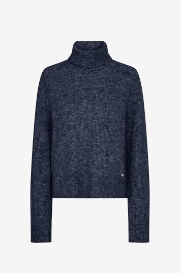 MOS MOSH - Genser mMaidy Thora Rollneck Knit - Blå MOS MOSH - Genser mMaidy Thora Rollneck Knit - Blå