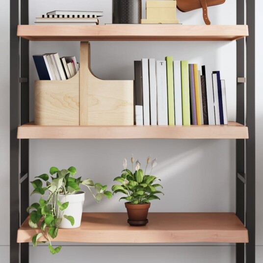 vidaXL Vegghylle lysebrun 100x60x6 cm behandlet heltre eik